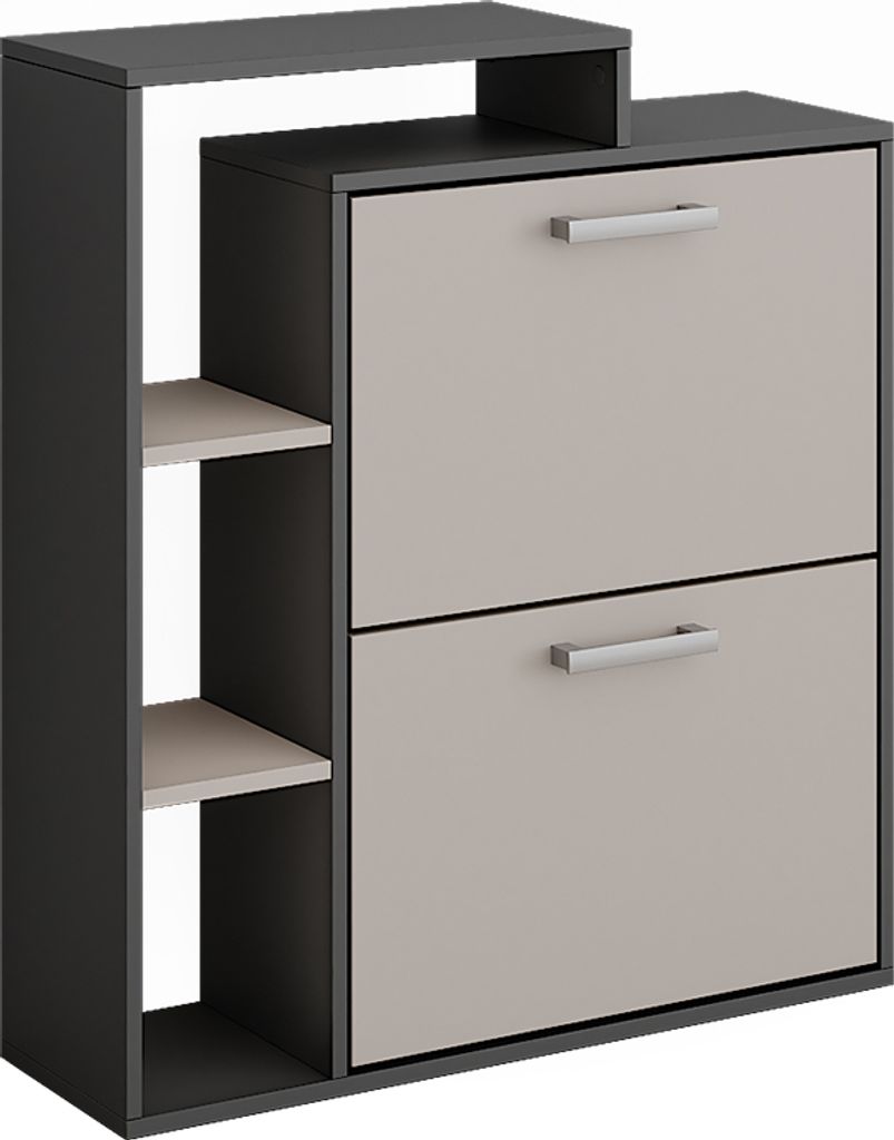 Schuhkipper Vicco Orlando Anthrazit/Greige 80 x 90 cm, Produktbild 