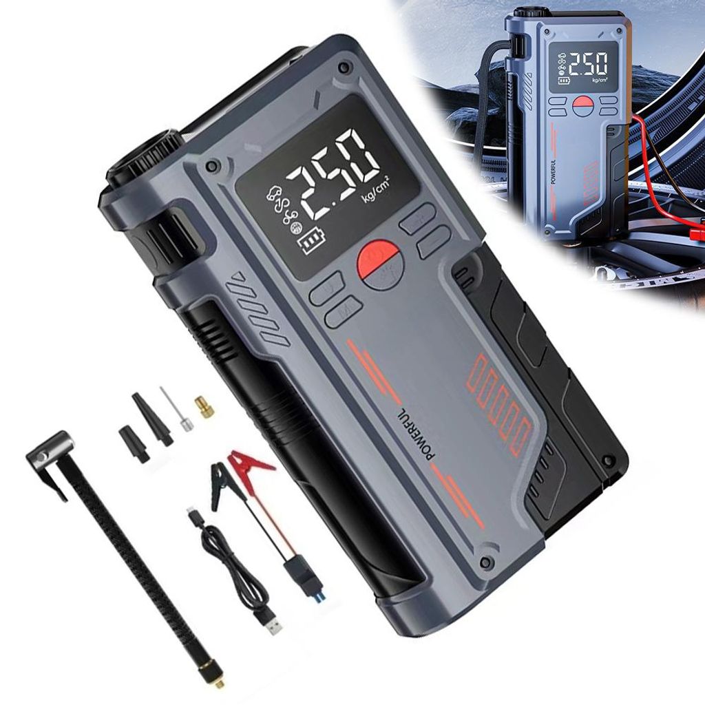 Starthilfegerät Auto Starthilfe Powerbank für 12V Fahrzeuge (4,0L Benzin und 2,5L Dieselmotoren), 1000A Spitzenstrom, Autobatterie Starter Powerbank