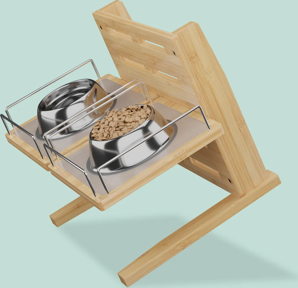 Support de Gamelles Surélevé pour Grand Chien Adaptable toutes Morphologies