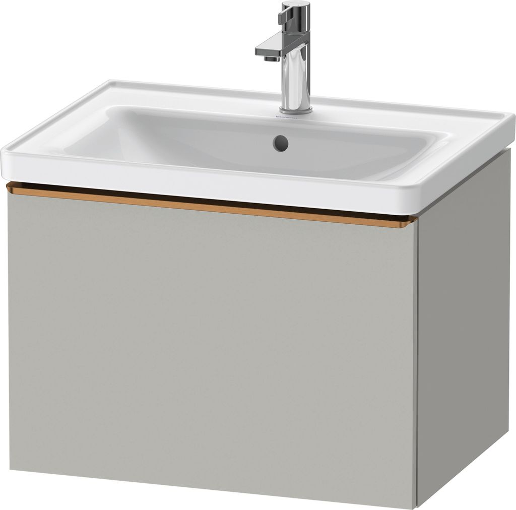 Duravit D-Neo Waschtischunterbau wandhängend, 634x440x452mm, 1 Auszug, mit Griff Bronze gebürstet, DE4254004070000
