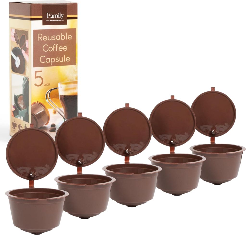 5x Wiederverwendbare DG Kaffeetasse - Umweltfreundlich - Nachhaltig - Kaffeetassen Kapseln - Nachfüllbare Kaffeekapseln - Kaffeekapsel - nür fur DG