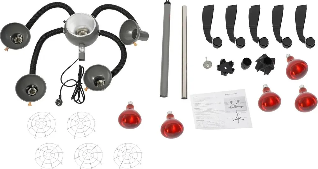 Haardampfer professionnel à lampes infrarouges 750W - Modèle sur pied - 8