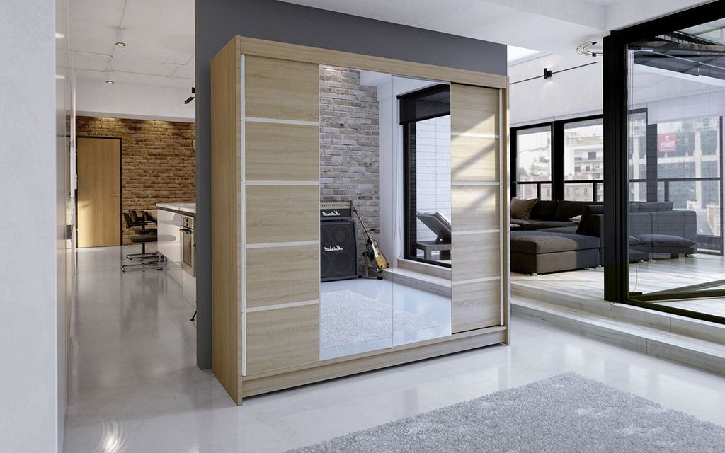 Kleiderschrank TABITHA 5 – Breite 180 cm, sonoma