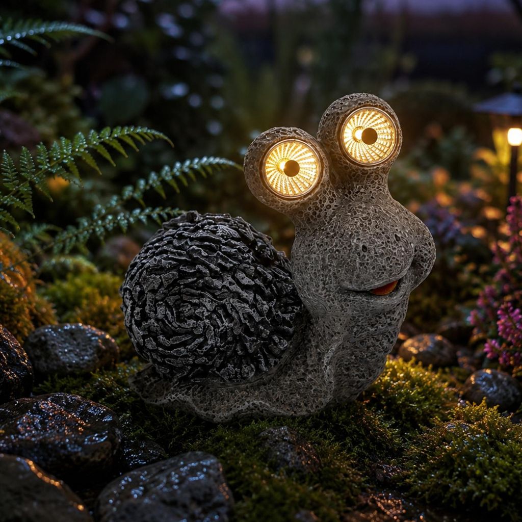 LUMILED Solar Schneck LED Gartenfigur Dekorative Produktbild 