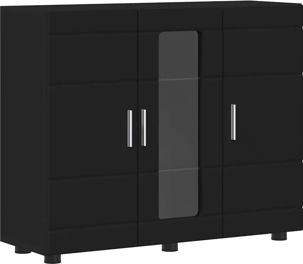 SYFAX™ Storage Cabinet Nero 88,5x30,5 cm - Soluzioni Salvaspazio Multistrato