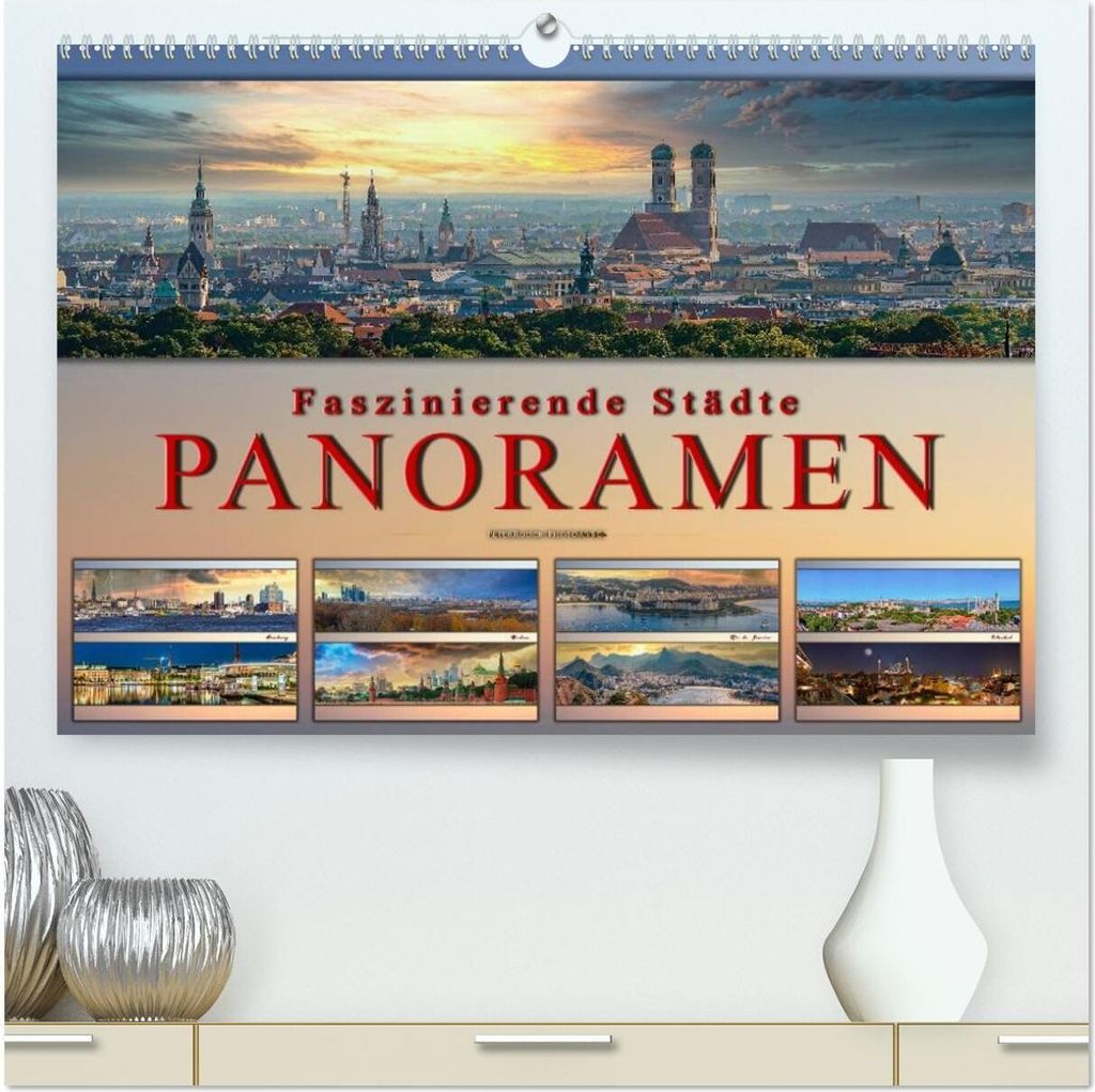 Faszinierende Städte, Panoramen (hochwertiger Premium Wandkalender 2026 DIN A2 quer), Kunstdruck in Hochglanz
