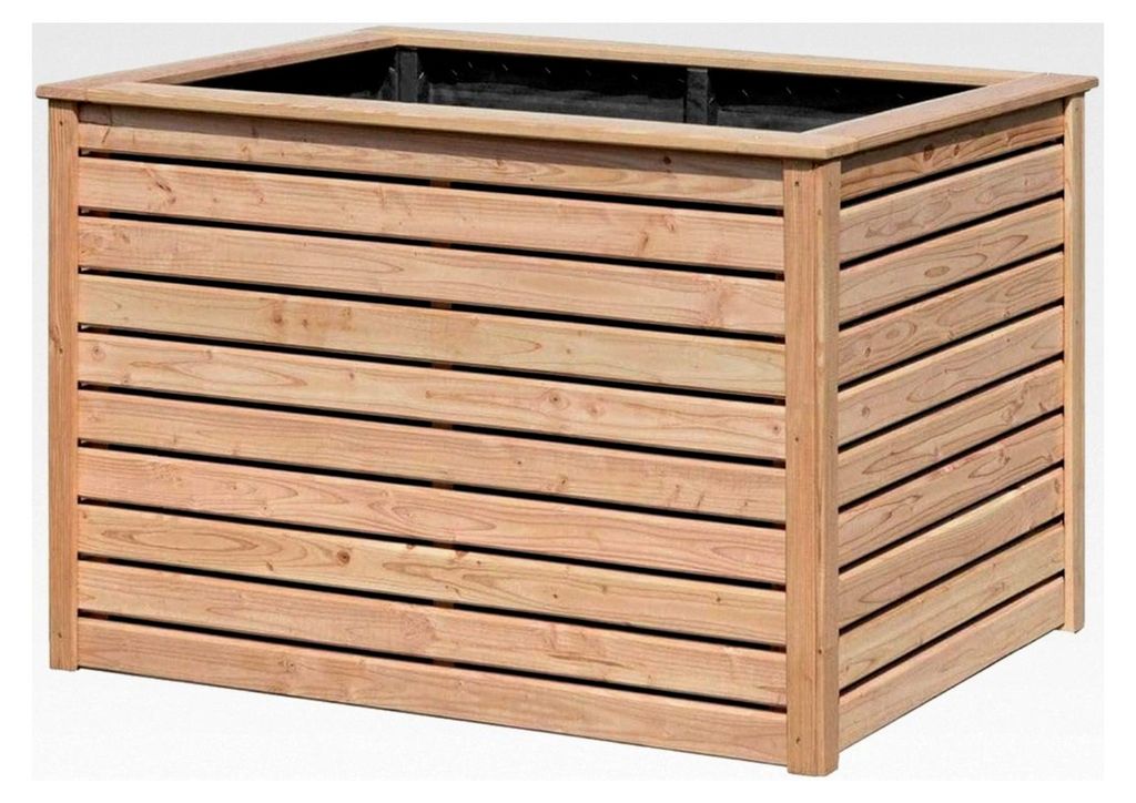 Hochbeet Garten – Bausatz aus Lärchenholz – Kräuterbeet – Mit vormontierten Seitenteilen – 125 x 85 x 80 cm