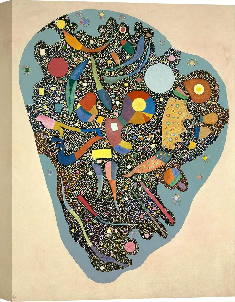 Art Abstrait pour Bureau et Salon : Kandinsky Regulated Heap 100x70 cm