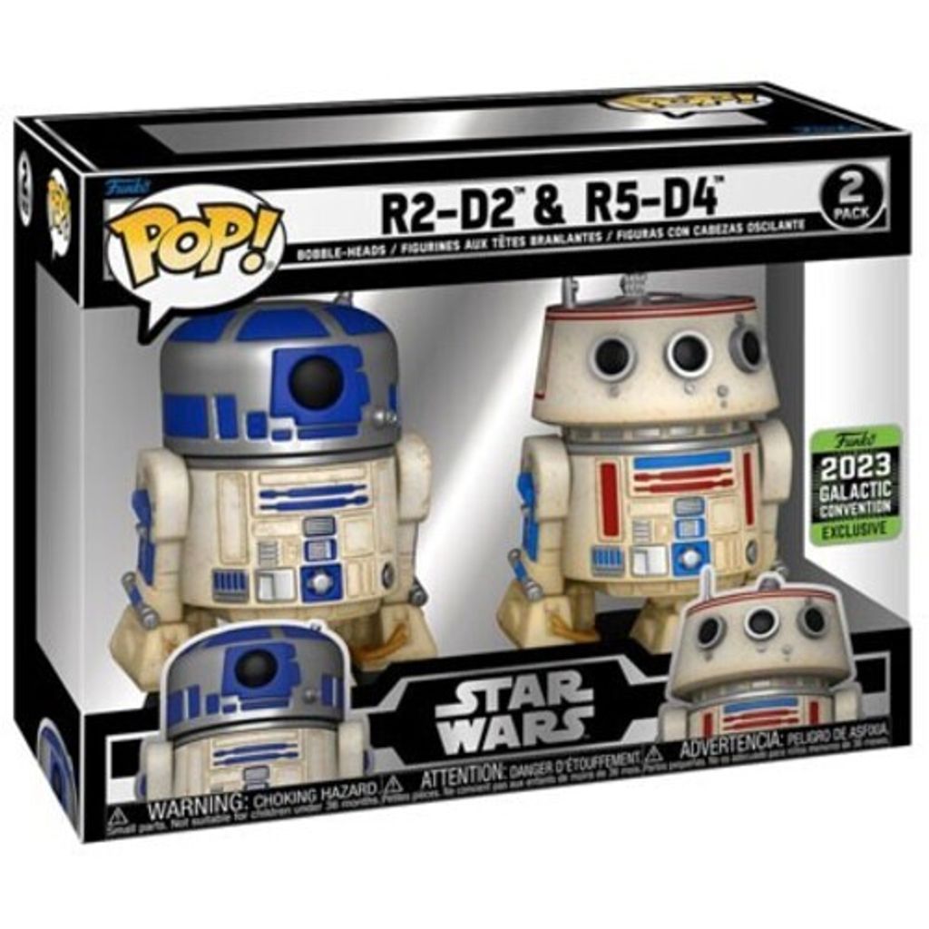 Funko Pop! - Star Wars - R2-D2 & R5-D4 Pop! Vinyl Figure 2-Pack (2023 Galactic Convention Exclusive)