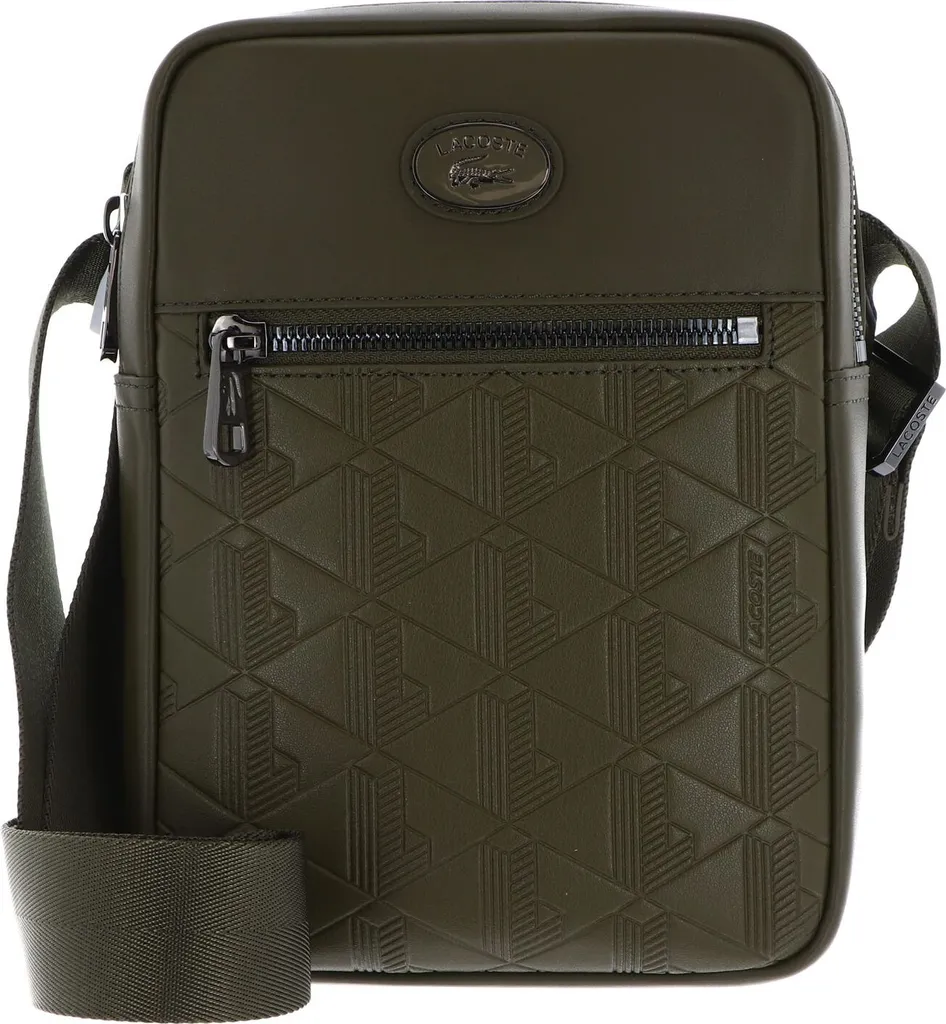 LACOSTE borsa a tracolla Nomogramme Vertical Camera Bag Ivy Green oliva