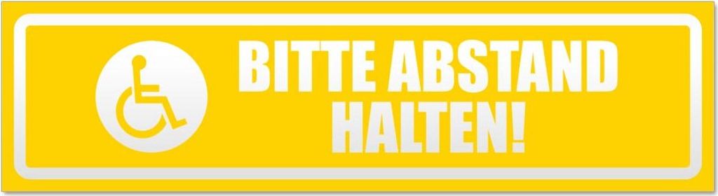 Bitte Abstand halten! Motiv 2 invertiert Magnetschild Schild magnetisch