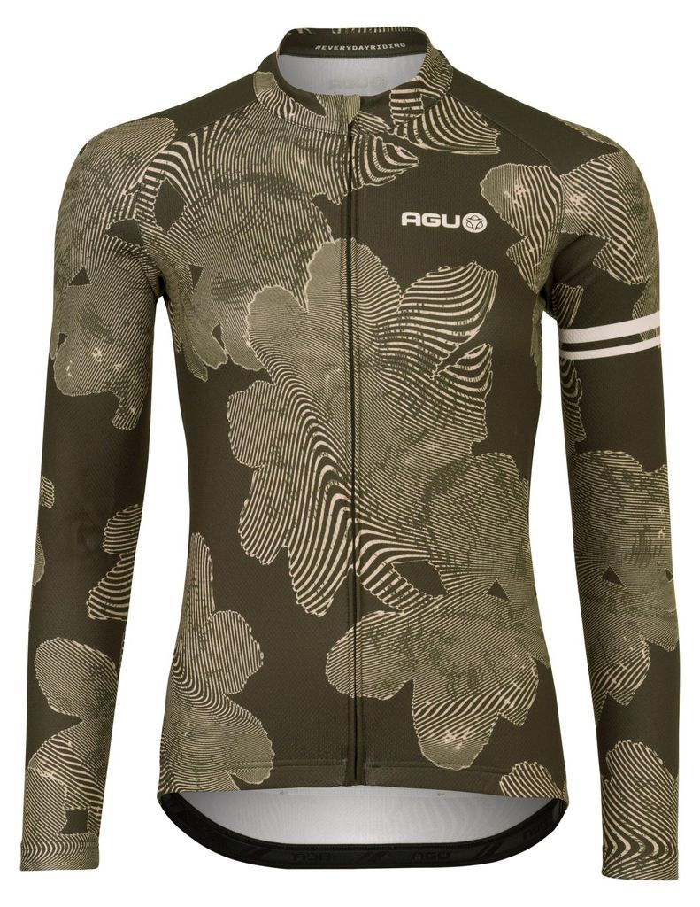 Agu Striped Flower Essential Langarm-trikot Grün L Frau Produktbild 