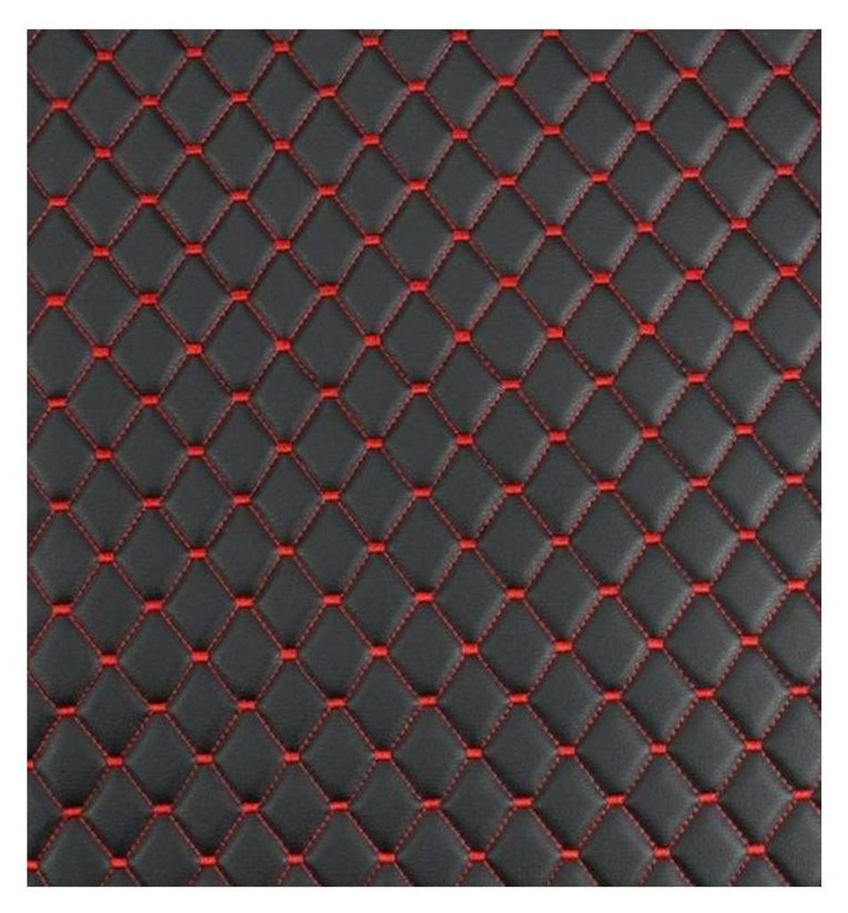 Tapis de sol en similicuir noir avec surpiqûres rouges pour Image du produit 