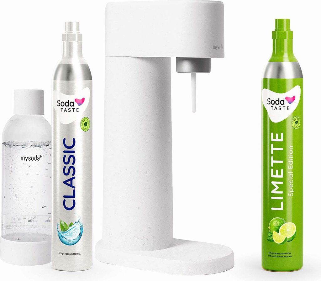 Sparangebot: Woody Wassersprudler (Weiß) + CO2-Zylinder Limette