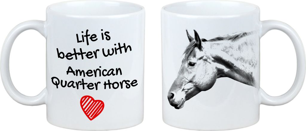Amerikanisches Quarter Horse - Tasse mit Pferd, Tasse mit Bild, personalisiertes Geschenk der Marke Art-Dog