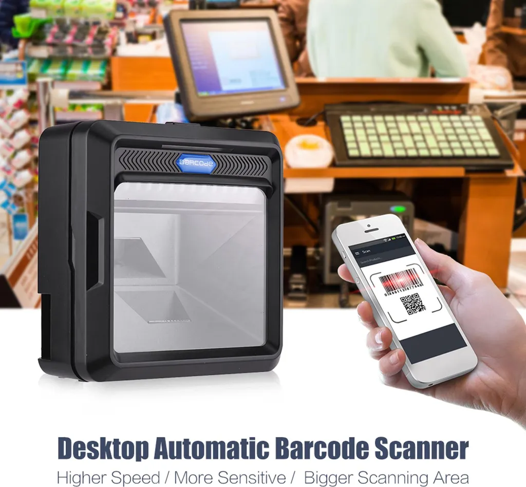 Scanner de codes-barres 1D 2D QR haute vitesse avec interface USB Pro