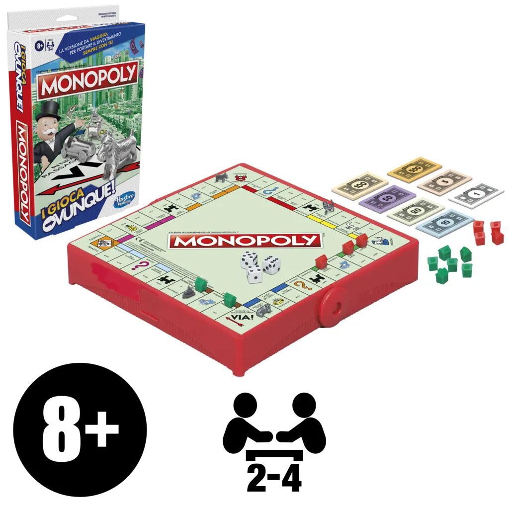 Monopoly Grab & Go Jeu de société Simulation Économique Transportable