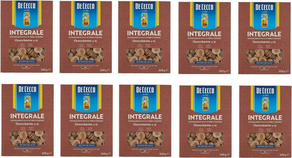 10x Pasta De Cecco Orecchiette integrali 91 Vollkorn Produktbild 