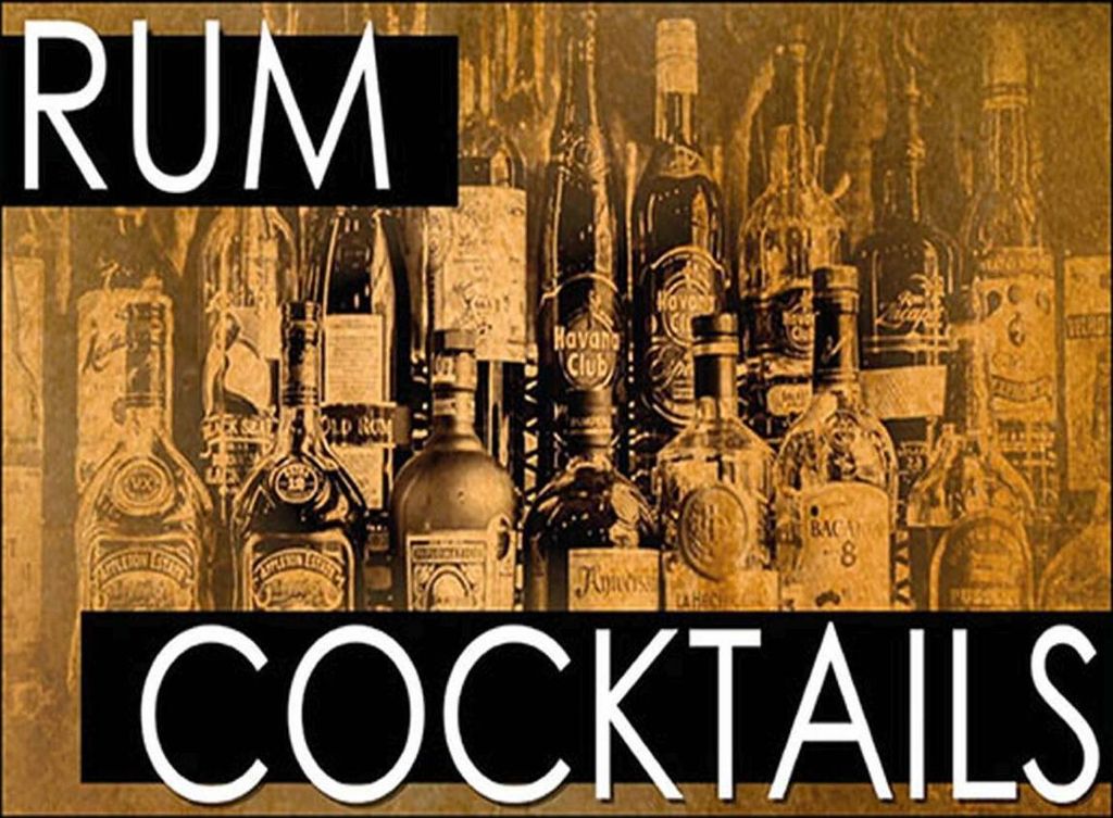vianmo Holzschild 30x40 cm Alkohol Rum Cocktails