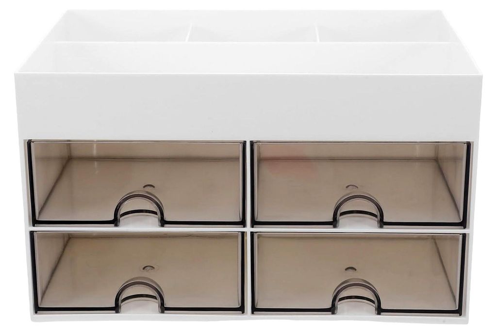 Schreibtisch-Organizer mit Schublade und mehreren Fächern für Stifte und Akten, Aufbewahrungsbox aus robustem Kunststoff für Schule, Zuhause und...