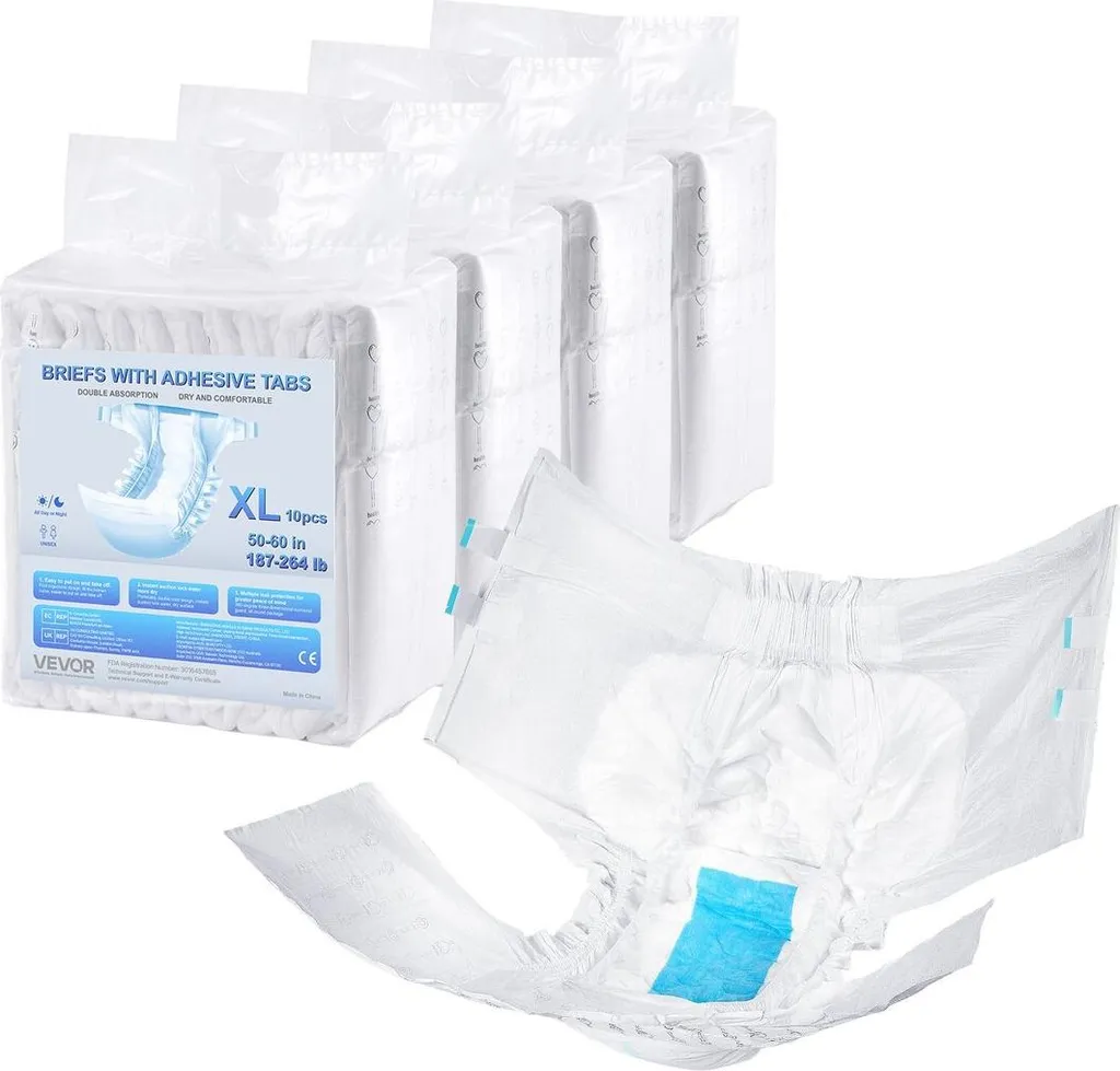 Change complet pour adultes avec attaches et barrières anti-fuites XL