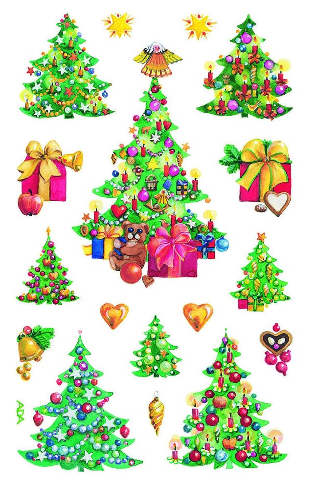 Avery Zweckform Sticker Weihnacht Weihnachtsbäume 52401 Produktbild 