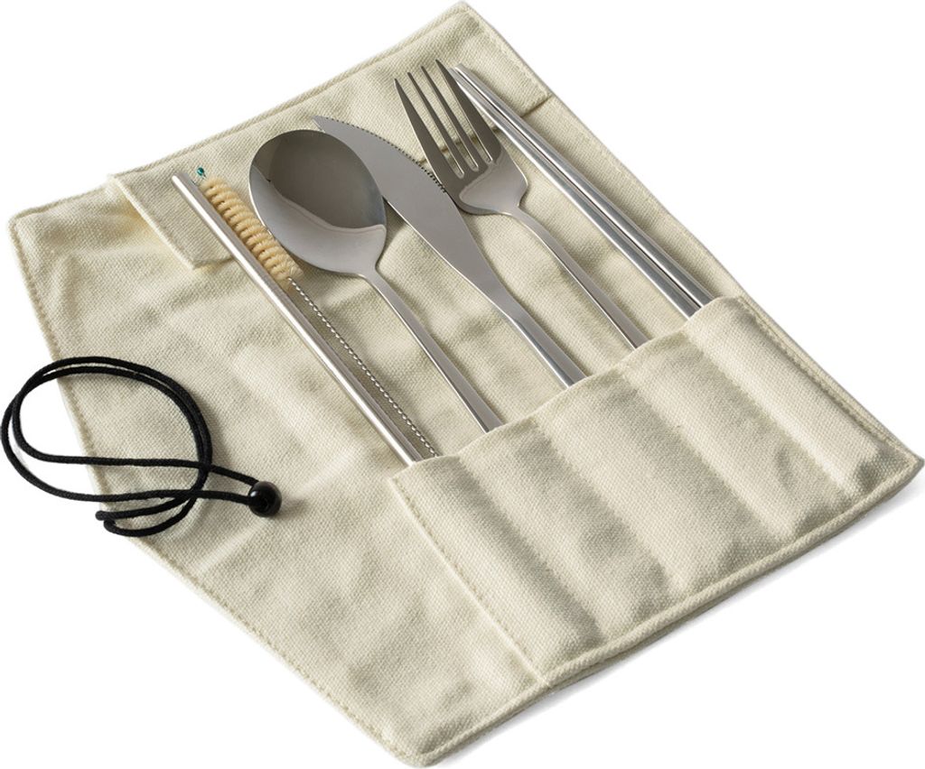 ECO Brotbox - ECO Besteckset Outdoor creme
