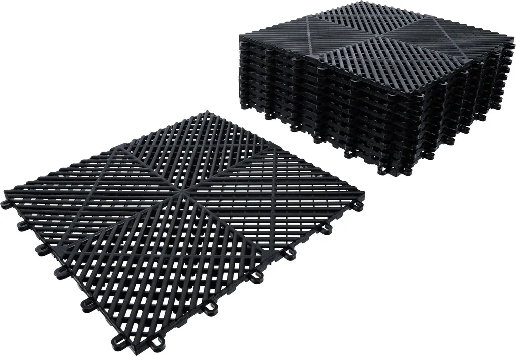 Dalle Sol Garage Atelier Système Clic BGS 74546 400x400x18 mm 10pcs
