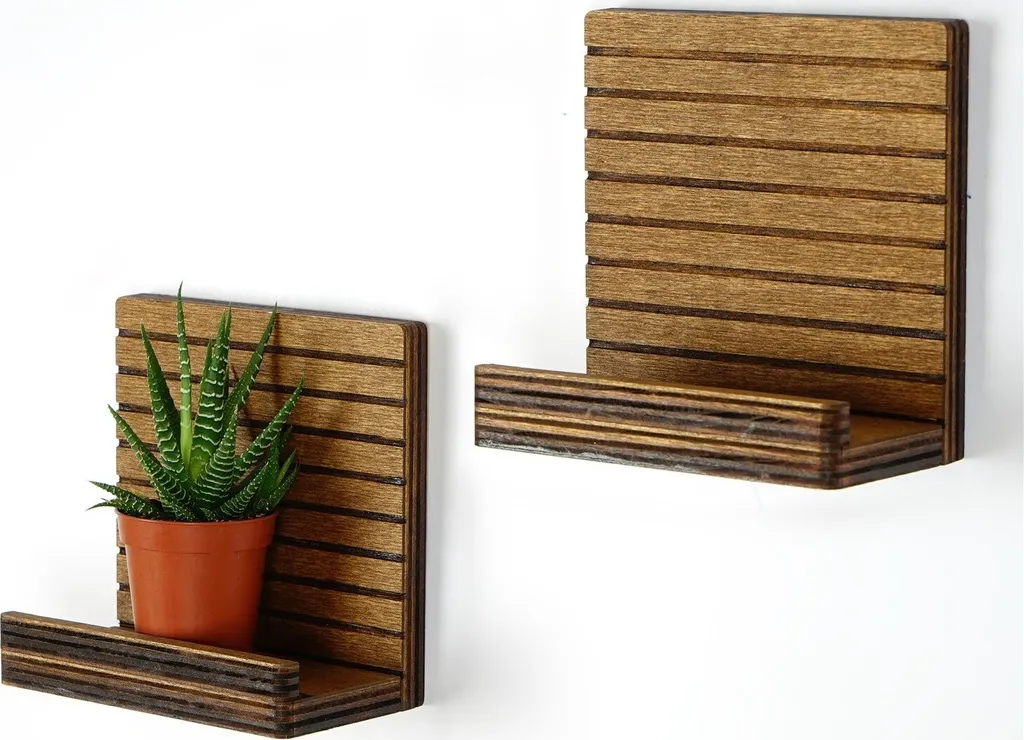 Étagère murale compacte en bois noble 100% fait pour durer