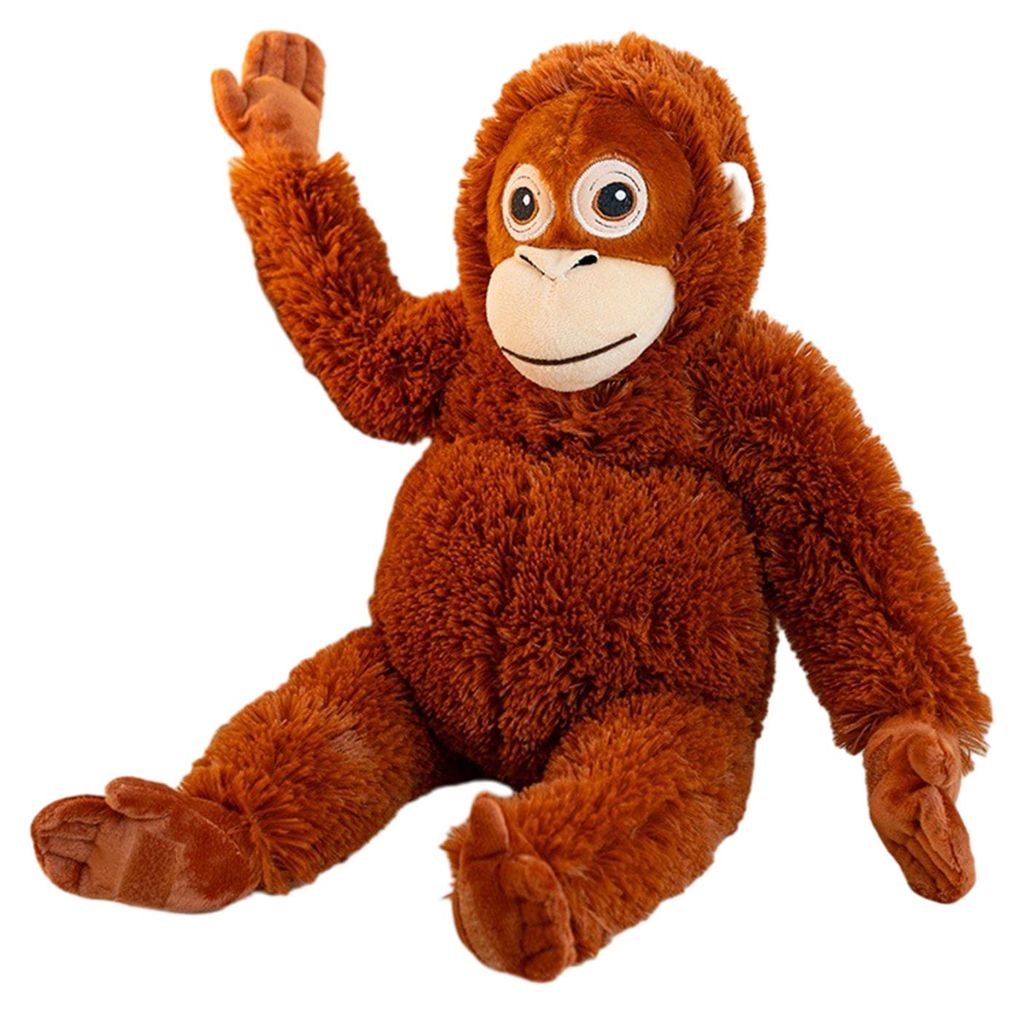 Realistisches Gorilla-Plüschtier, weicher Stoffaffe mit beweglichen Gliedmaßen und detaillierten Fingern, wandelbarer Rucksack, Schultertasche, k...