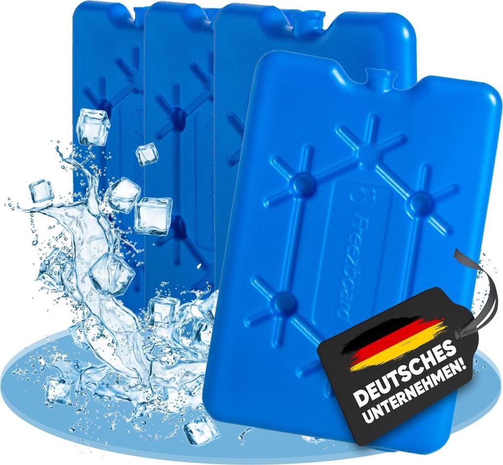 NEMT 4x flacher Kühlakku 200 ml Kühlakkus 11 x 16,5 x 1,5 cm Kühlelemente Kühltasche Kühlbox