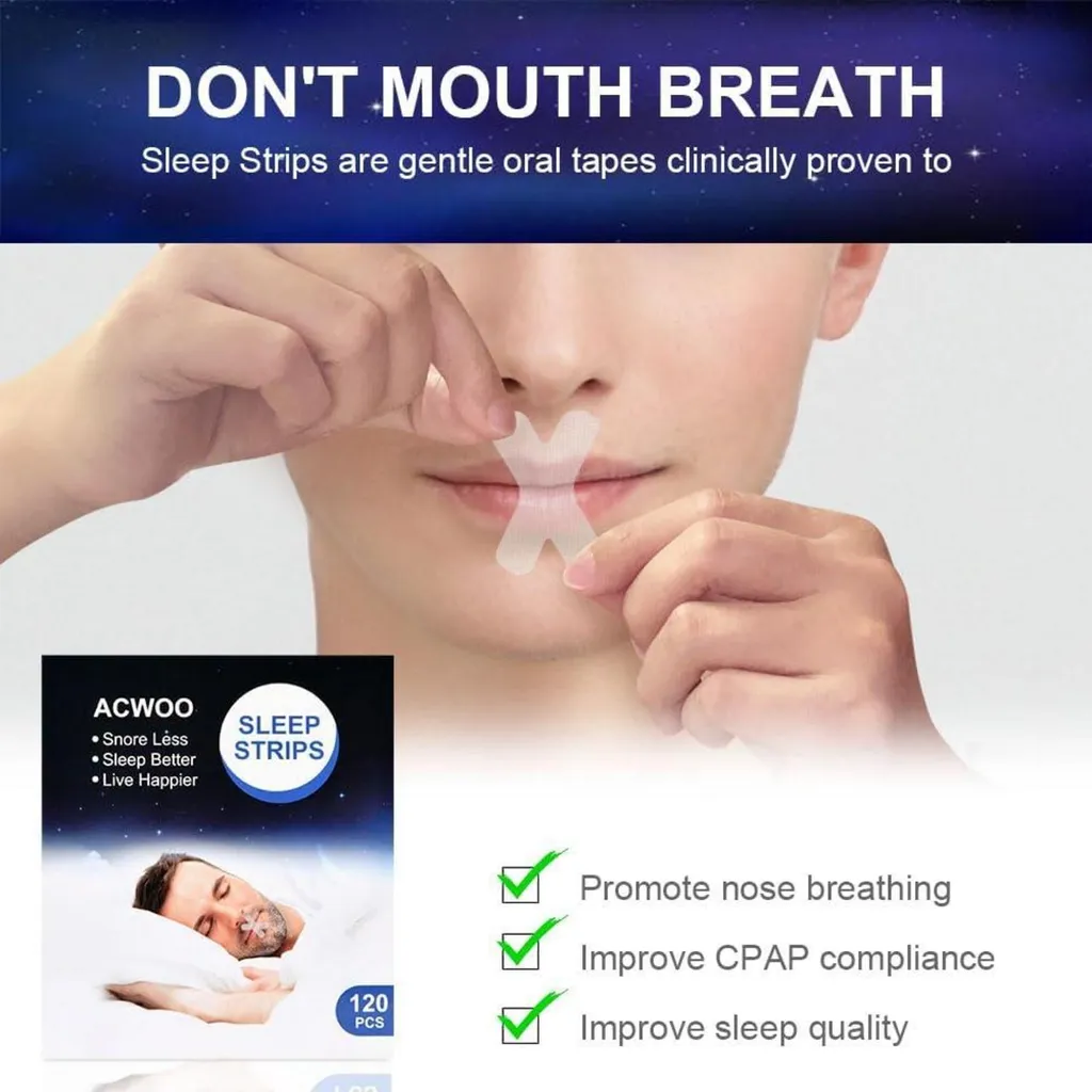 Bande Buccale Anti-Ronflement Hypoallergénique Pack de 120 Patchs Pro - 3
