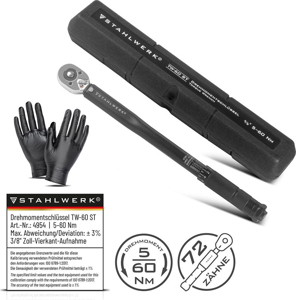 STAHLWERK Drehmomentschlüssel TW-60 ST 5-60 Nm 3/8“ Zoll Produktbild 