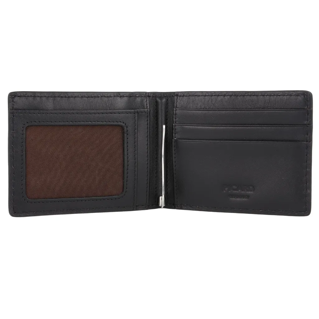 Regala Picard Toscana: Portafoglio Fermasoldi in Pelle Nera Uomo - 9