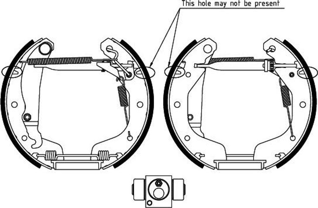 TEXTAR Bremsensatz Trommelbremse Hinten für OPEL Corsa C Schrägheck (X01) 84058100