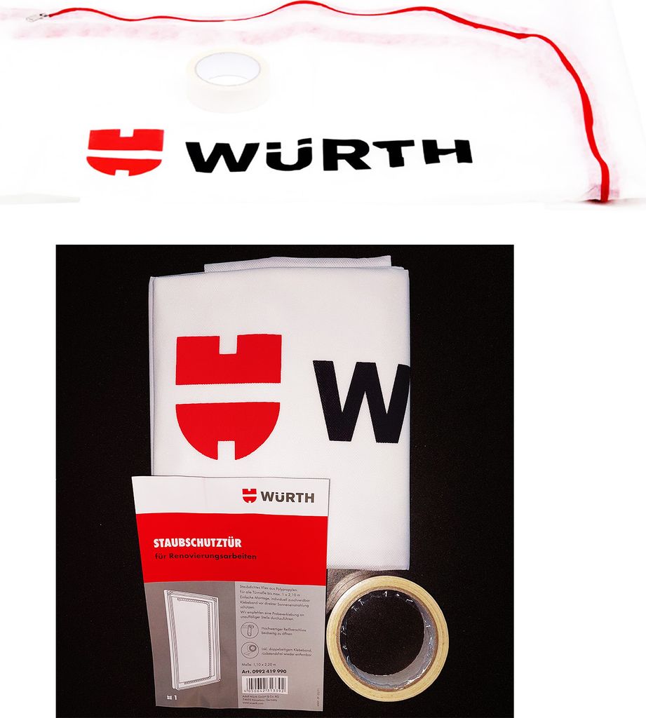 Würth Staubschutztür 2,2x1,1m 0992419990 mit Klebeband Produktbild 