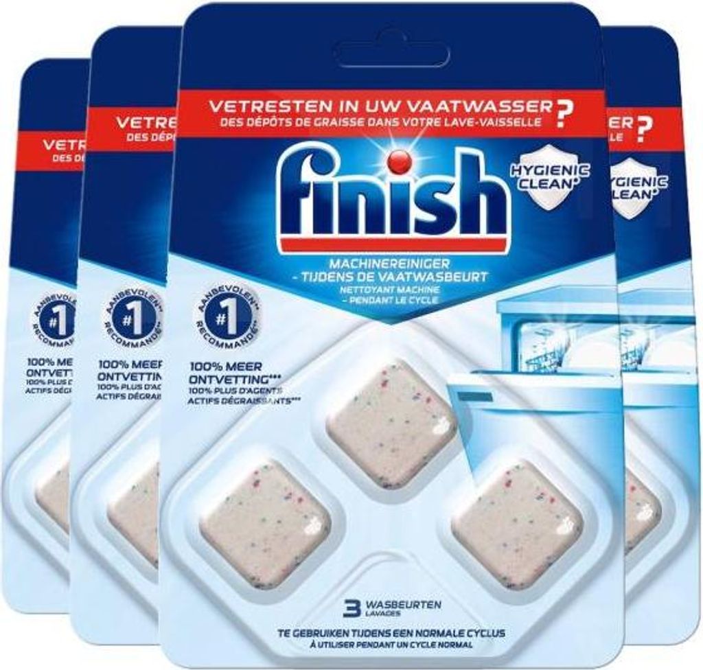 Finish Maschinenreiniger - Während des Waschens - 12 Tabs - 4x3 Stück - Vorteilspack