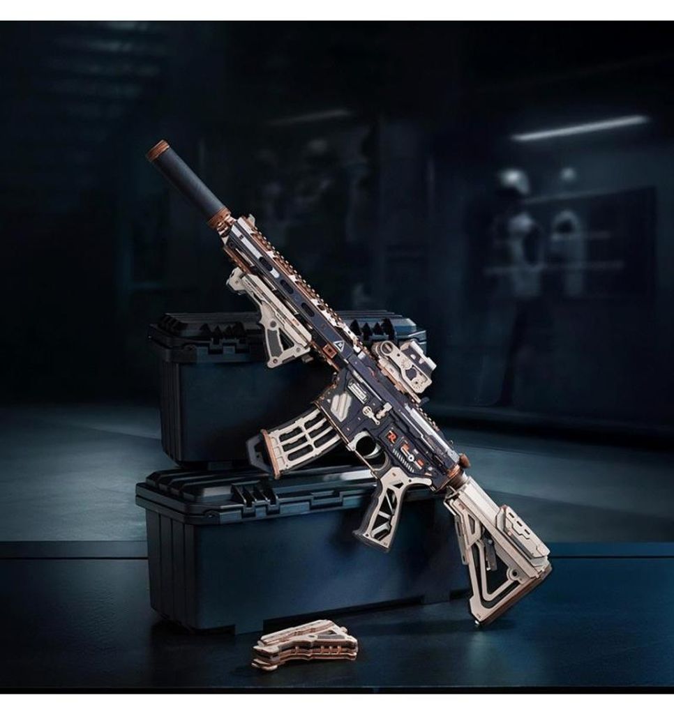 Puzzle 3D M416 Carbine, ROKR, Legno, 410 Pezzi Immagine del prodotto 
