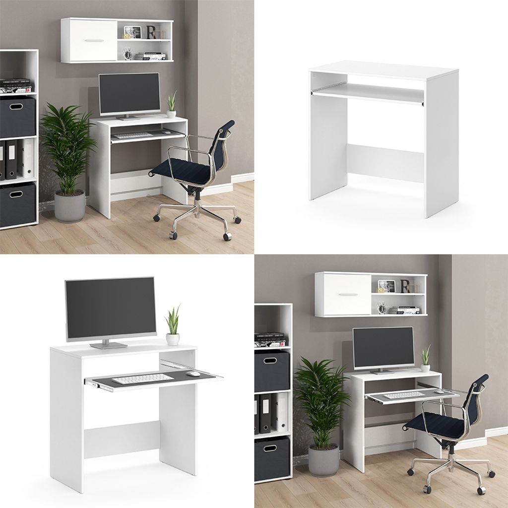 Vicco Schreibtisch Nils, 79 x 43 cm, Weiß Produktbild 8