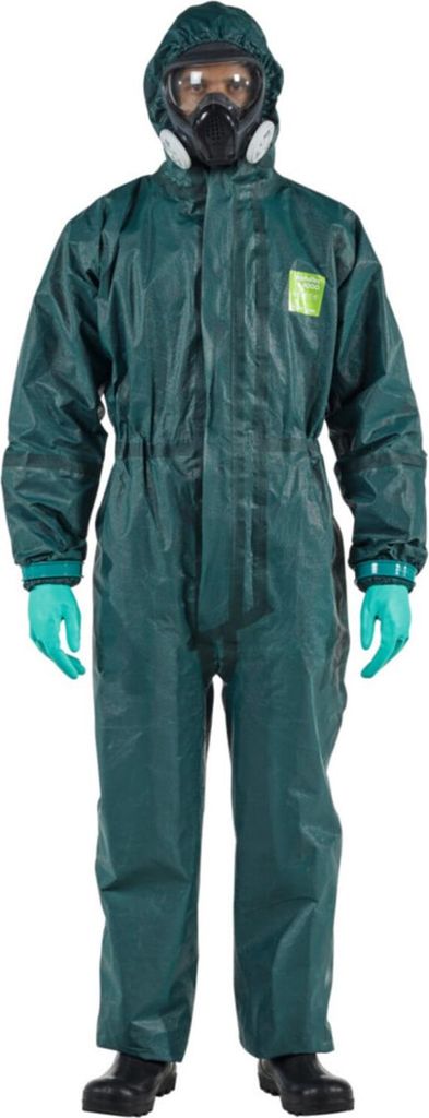 Ansell Schutzoverall Typ 3/4/5 AlphaTec 4000, grün, Unisex-Größe: 2XL