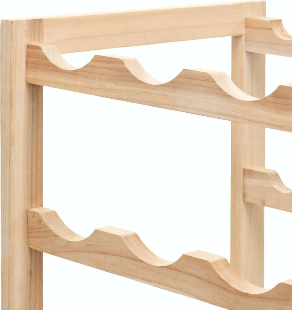 Casier à vin robuste en cèdre 102 cm, rangement stable et durable
