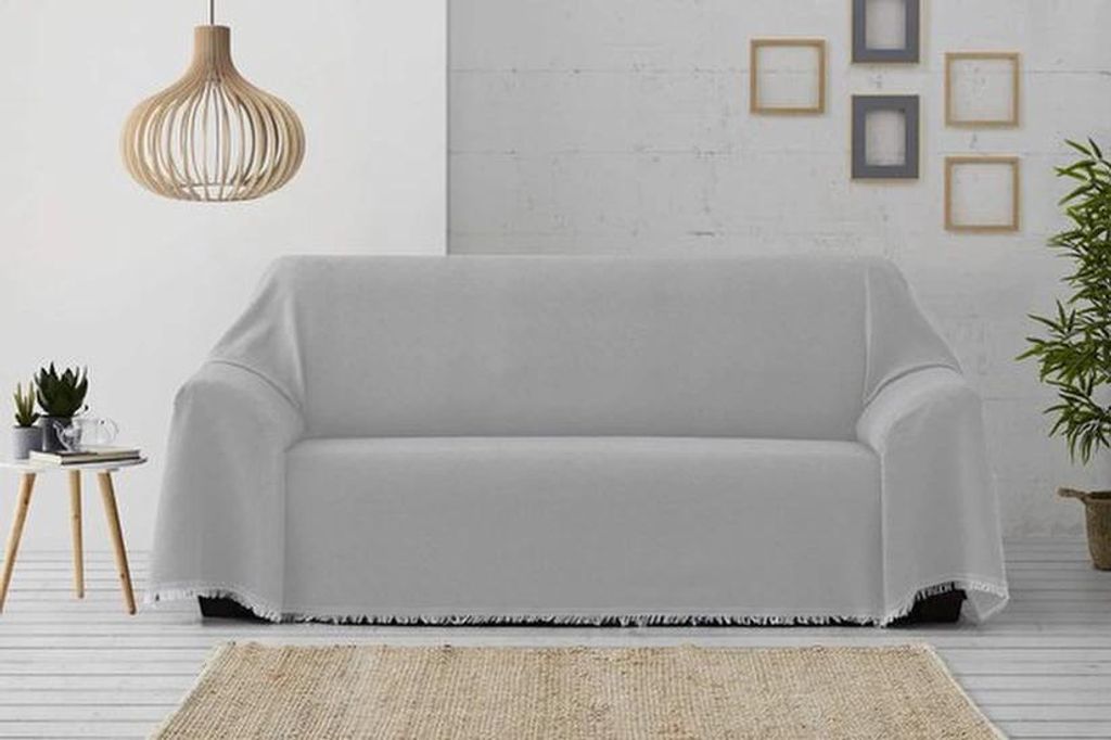 Unyqoos Elegante und vielseitige Bedsprei und Bankplaid in Parelkleur, 180 x 285 cm