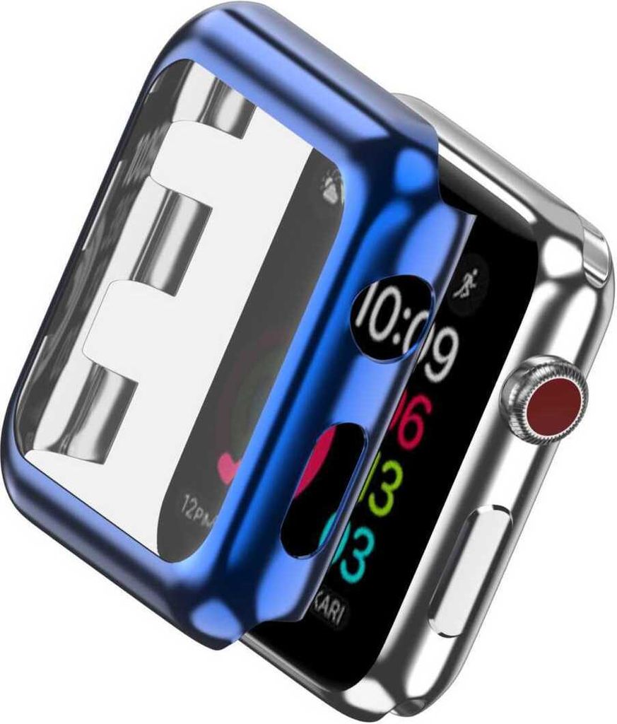 Case für Apple Watch Serie 1, 2, 3, 4 Cover Schutzhülle Verschieden Größen 360-Grad Schutz, Farbe:Blau, Apple Watch Modell:Series 5, Größe Wa...