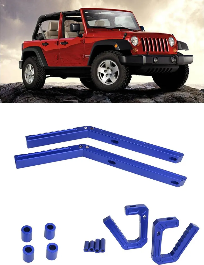 Poignées Jeep Wrangler JK 2007-2018 bleues : fini les montées difficiles !