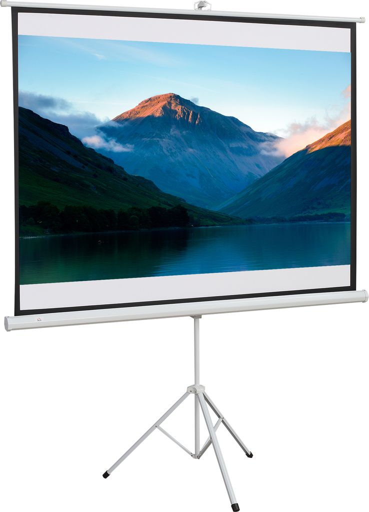HOMCOM Beamer Leinwand mit Stativ 84 Zoll 4:3 Tragbar Projektor Leinwand Faltbare Stativ-Leinwände für Heimkino, Camping