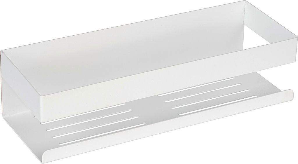 WENKO Turbo-Loc Wandablage Mod. Genova White matt, Befestigen ohne Bohren mit Spezial-Klebepad