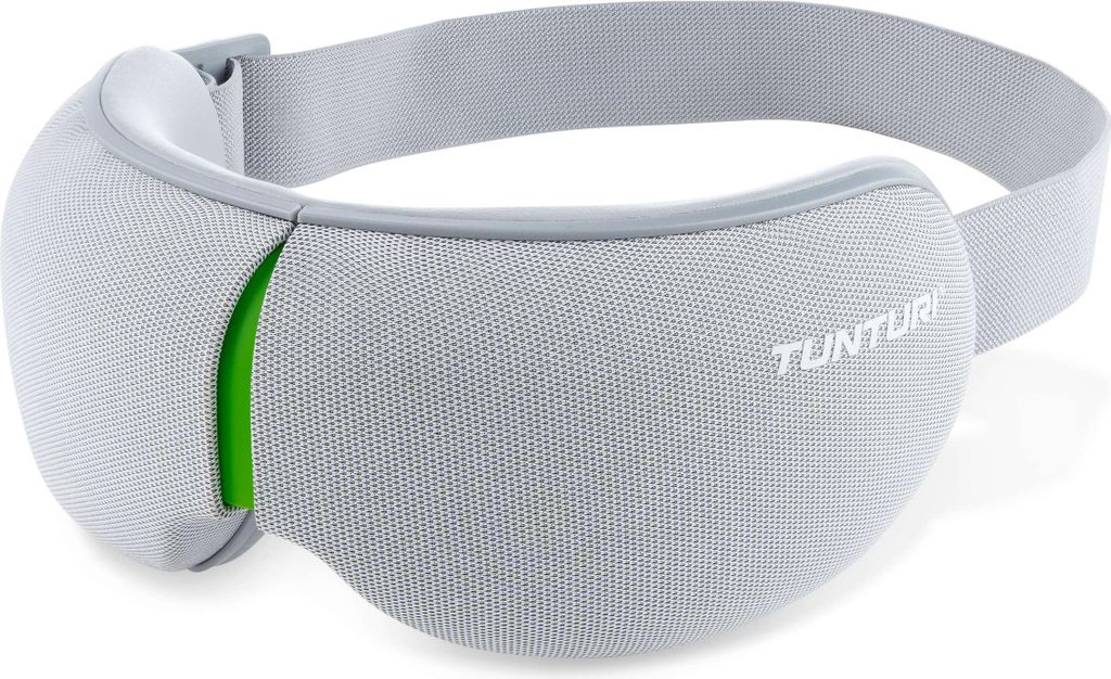 Tunturi Augenmassagegerät EM50 - Kopfmassage - Massagegerät - Wärmekompression - Verbessert Schlafqualität - Bluetooth - Faltbar