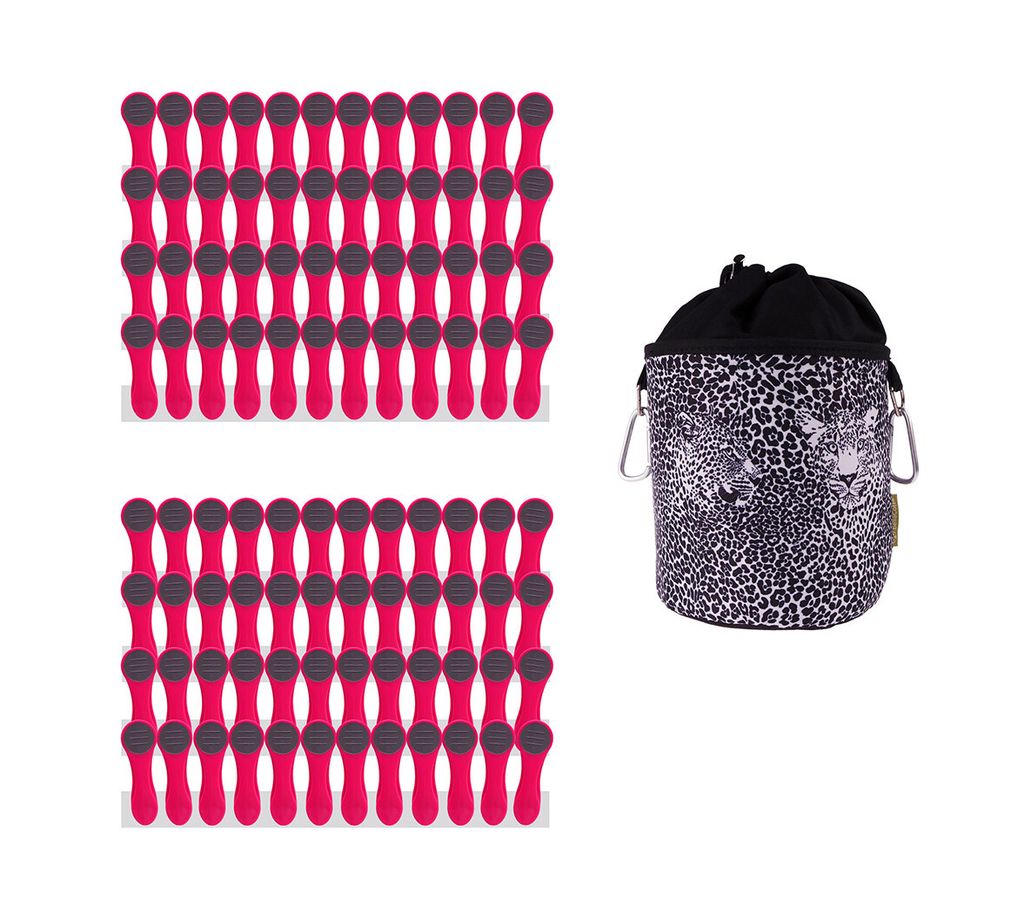 trendfinding 96 Wäscheklammern Pink-Anthrazit Edelstahl und Produktbild 