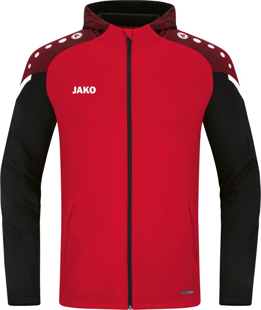 JAKO Kapuzenjacke Performance S Rot/Schwarz Produktbild 