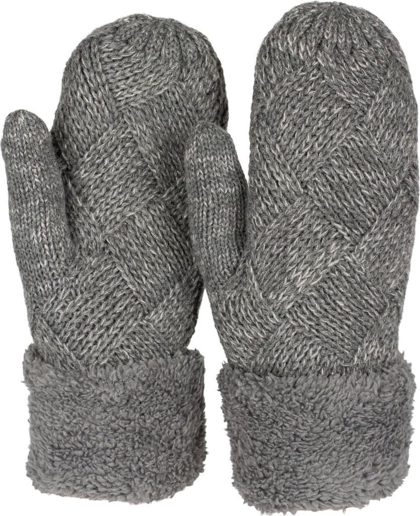 StyleBREAKER Damen Winter Handschuhe - Thermo Strickhandschuhe Mit Fleece-Futter